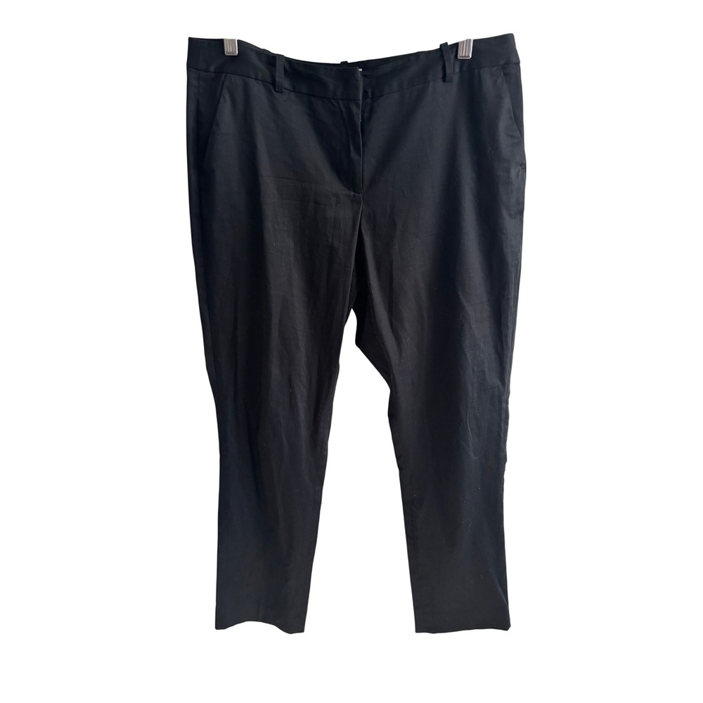 Michael Kors Womens Black Tailored Ankle Pants Size 10 Cotton Blend Workwear 10